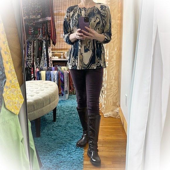 💕Super cute marbled Lularoe Blouse 3/4 sleeve💕 - Picture 2 of 16